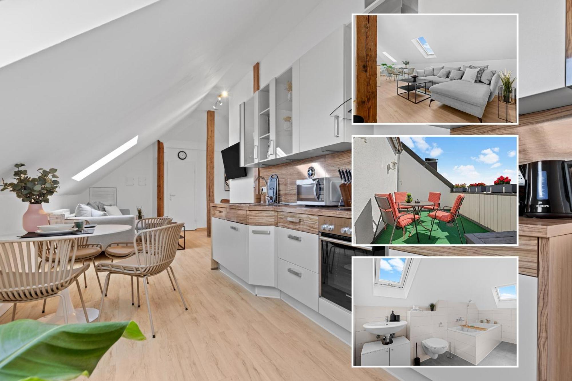 Stilvolle Wohnung: Private Dachterrasse - Zentral Augsburgo Exterior foto
